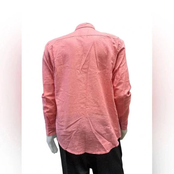 Natural Blue By Visitor NWT Button Up Pink 100% Linen Size Large - Picture 3 of 10